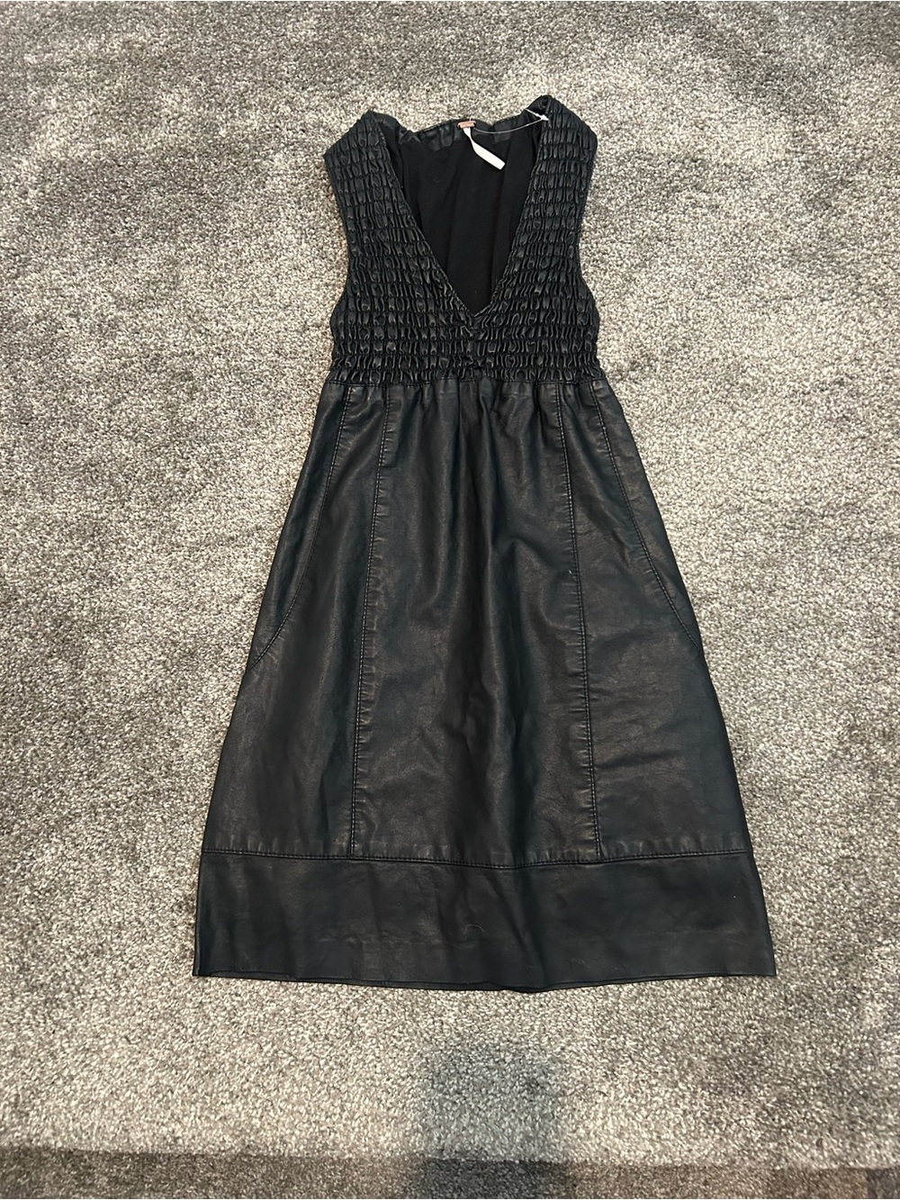Free People faux leather mini dress